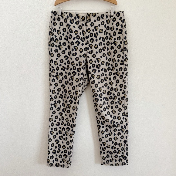 Duvin Other - Duvin Leopard Print Stretch Cotton Slim Straight Pant Size  Medium